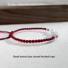 Retro Chinese Style Adjustable Handmade Braid Bracelet For Women Girls  Lotus Flower Beaded Bracelet Jewelry Gifts