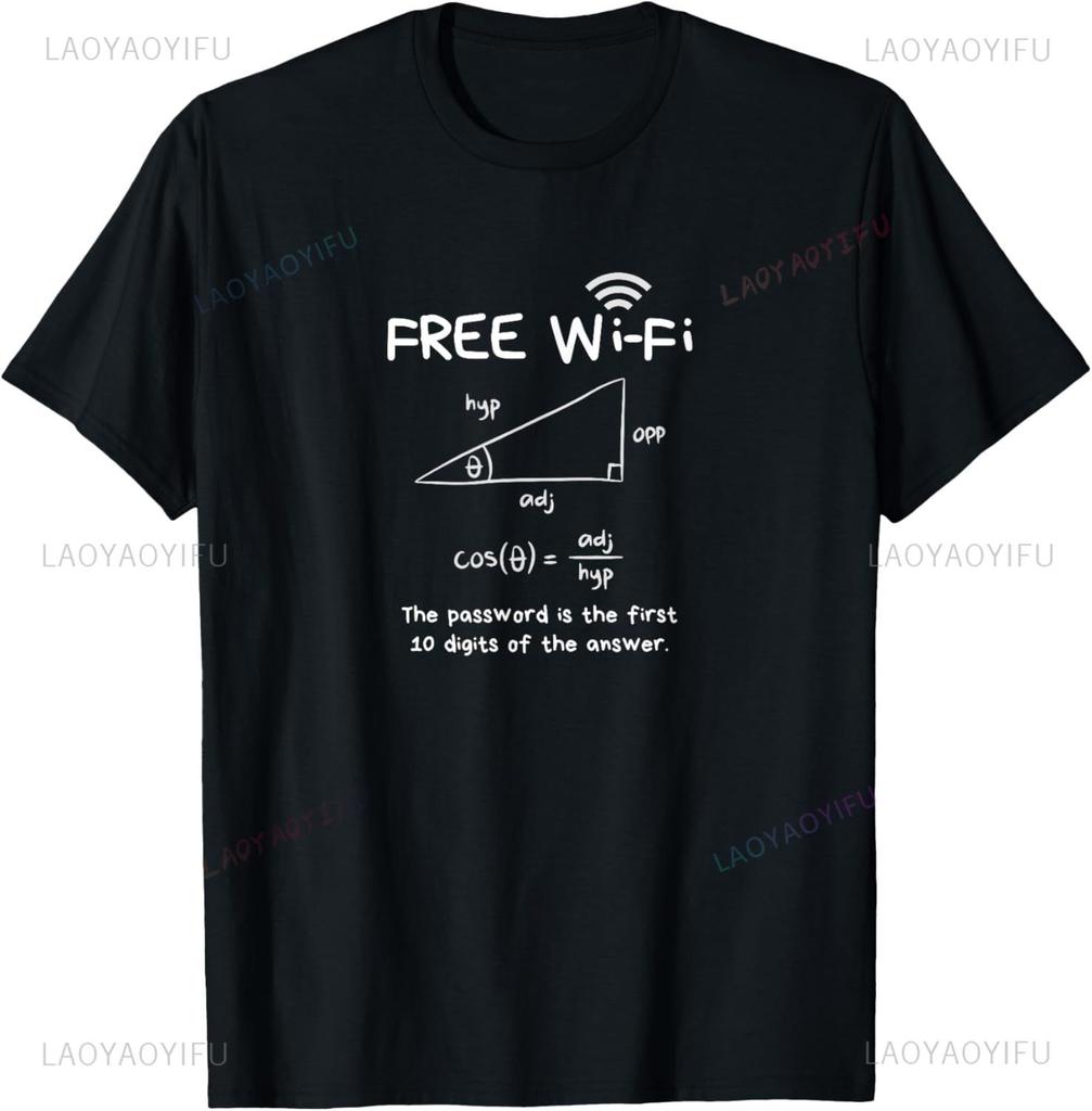 Funny Sarcasm Quote s Free WiFi Tshirt Math Equation Novelty Tee  Clothing Printed Streetwear Graphic T Shirts