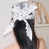 Flower Triangle Headscarf Retro Sweet Triangular Headband Elegant Hairband Travel Photo Pastoral Style Hair Accessories