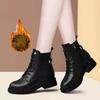 Женские зимние короткие ботинки для улицы, нескользящая обувь для ходьбы, повседневные ботинки на толстой подошве, модная удобная обувь