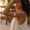 Fashion Simple Starfish Open Arm Bangle for Women Ocean Series Upper Cuff Bracelet Summer Holiday Jewelry Accessories