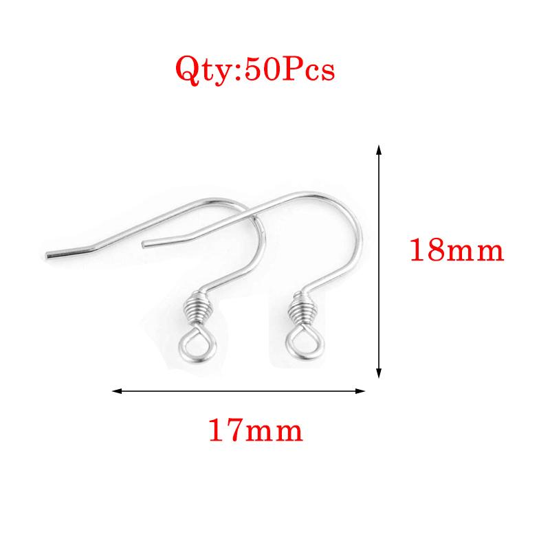 Stainless Steel Earrings Hook For Jewelry Making Hypoallergenic Women Dangle Cross Earring Clasps Fittings Diy Finding