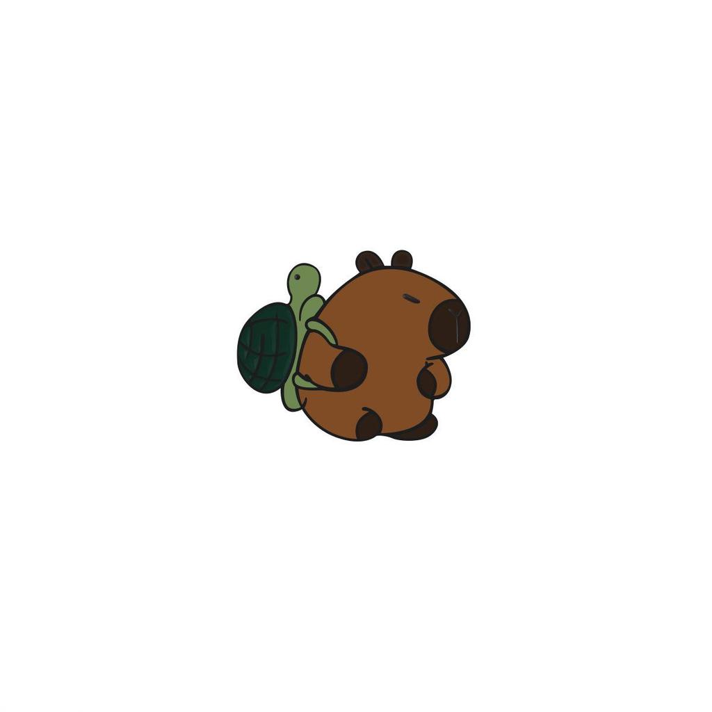 Милая мультяшная металлическая брошь-булавка «Капибара» – забавный аксессуар для рюкзака