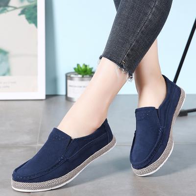 Женские балетки на плоской подошве из замши и кожи, оксфордские туфли, туфли-лоферы без застежек, весна-осень, роскошные дизайнерские туфли с круглым носком, повседневные туфли на низком каблуке