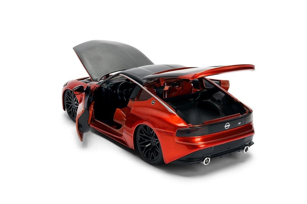 JADA TOYS 1/24 Nissan Fairlady Z 2023 Оранжевый/Углепластиковый Капот JDM Тюнеры Металлическая Миниатюрная Модель Автомобиля [Параллельный Импорт]