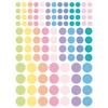 Pastel Round Stickers from 1 To 2 Cm X 348 Pieces