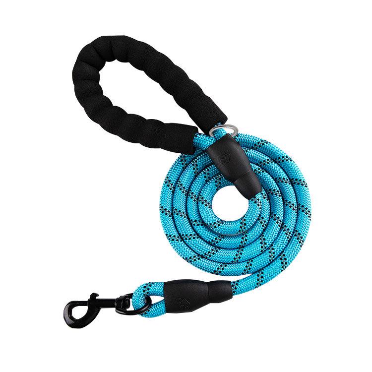 Светоотражающий Круглый Веревочный Поводок для Собак - Нейлон, Не душащий, Ручной, Многоцветный, В наличии.
