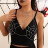 Sexy Spider Web Body Chain Metal Spider Web Thigh Chain Halloween Breast Chain Party Decoration