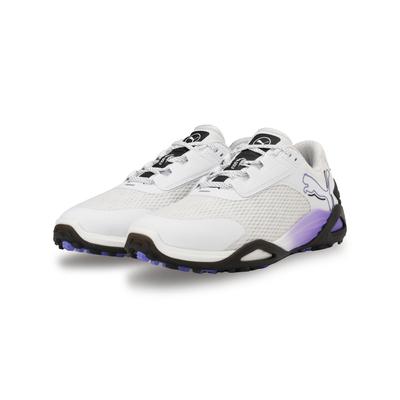 Гольф Puma Shadow Cat Nitro без шипов Размер Мужская обувь, Белый/Puma Черный/Темный аметист, 27.5см