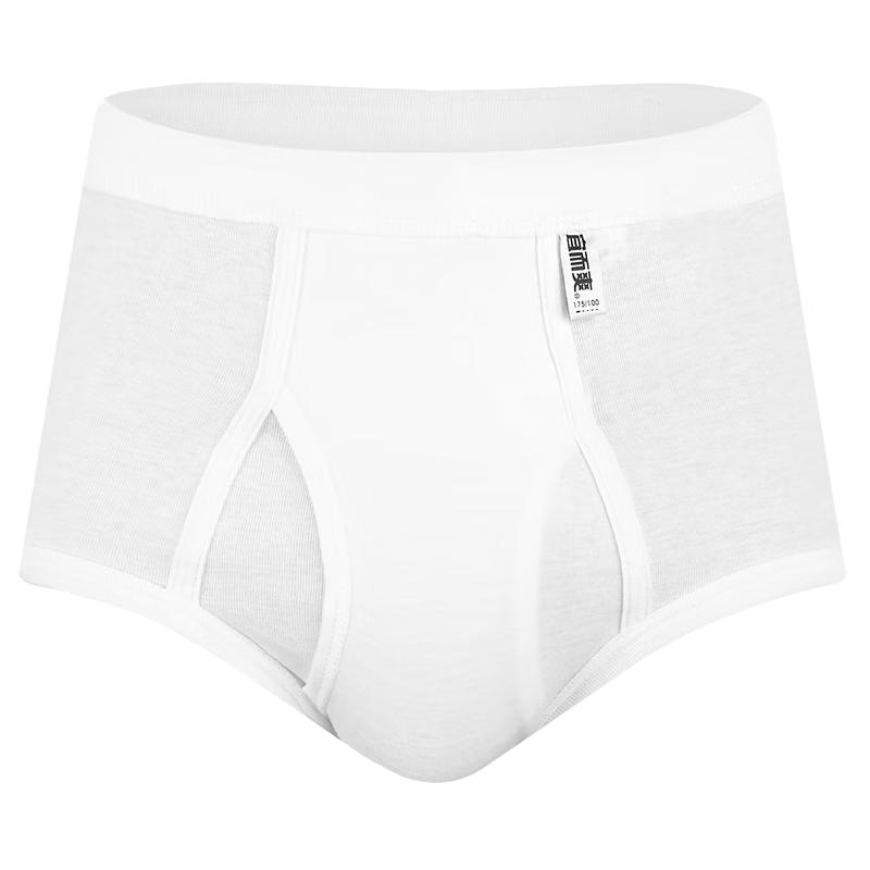 Мужские трусы-слипы Yiershuang 7A антибактериальные 100% хлопок в рубчик средней посадки (3-Pack)