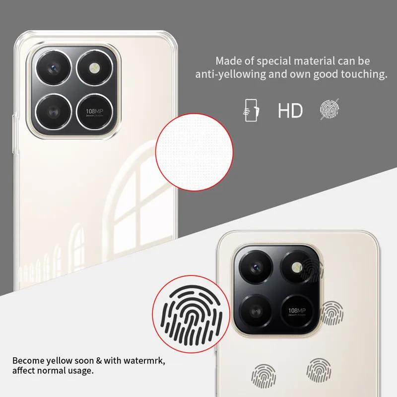 Чехол для Huawei Honor X7D 4G 5G Чехол для Honor400Smart 400Smart 400 Smart Прозрачный Бампер Мягкий Силикон Чехлы для Телефона Защитная Крышка