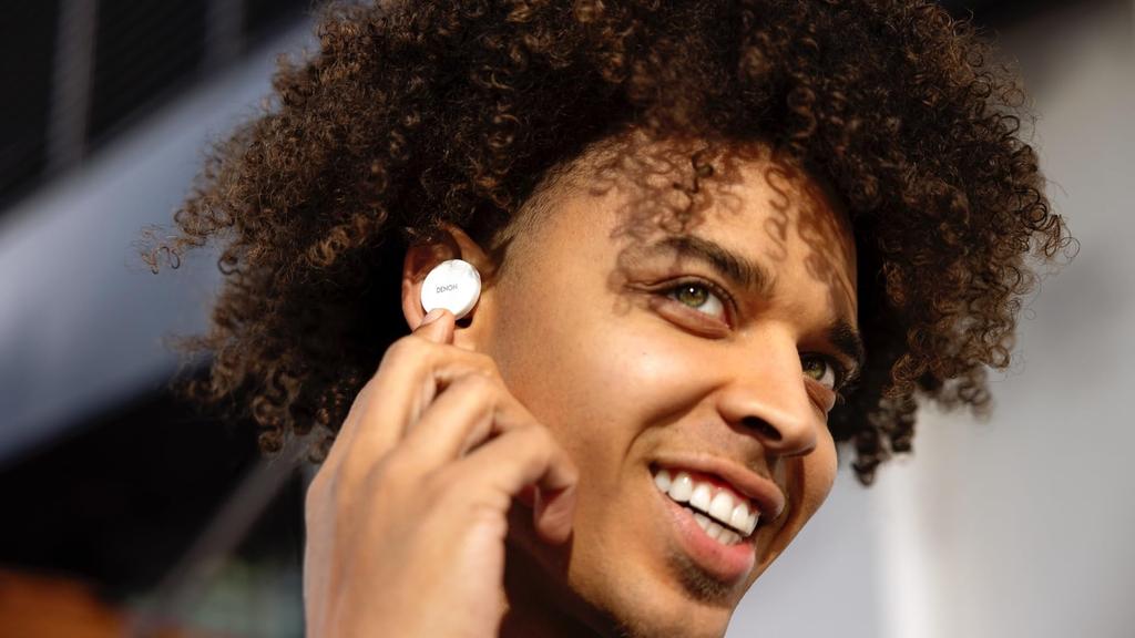 Denon Wireless Earphones Bluetooth PerL Personalized Microphone White AHC10PLWTEM AH-C10PL Function/aptX/IPX4 Splashproof/QuickSwitch/With