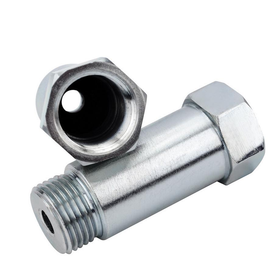 Универсальный никелированный прямой удлинитель-проставка датчика кислорода O2 для устранения ошибки CEL - M18 x 1.5 (2 шт.)