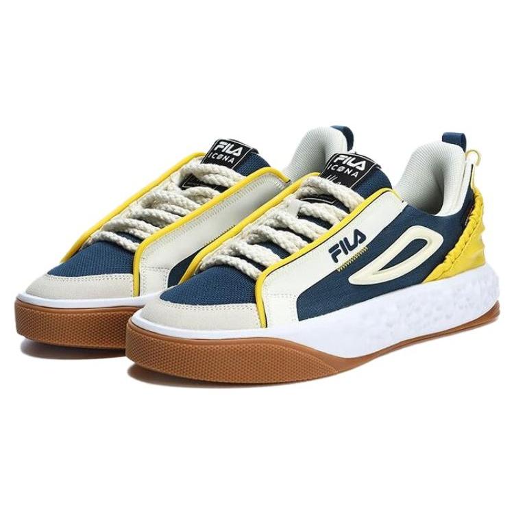 FILA CORE VIVA Fashion Icona Skate Shoes 'White Blue Yellow' Men's F12M323201FBA