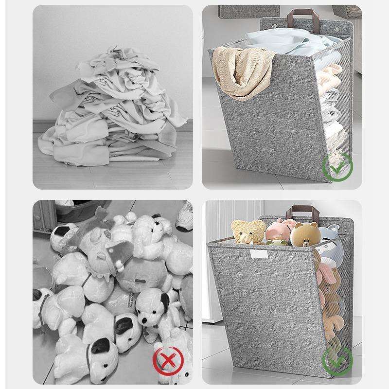 Collapsible Hanging Laundry Basket Wall Mounted Laundry Storage Basket