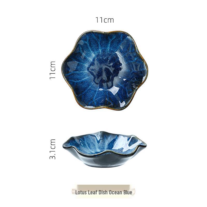 Japanese Retro Ceramic Dipping Dish for Seasoning, Snacks, and Soy Sauce