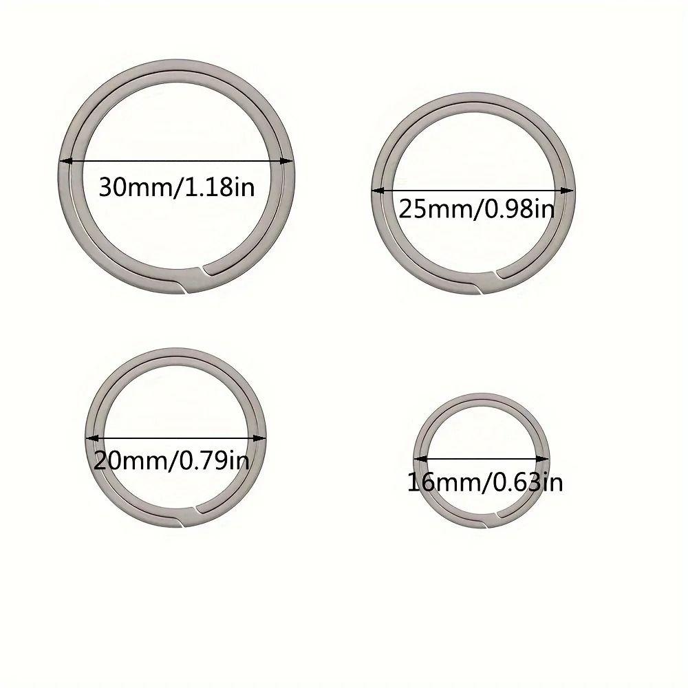 4pcs Metal Key Chain Pendant Hard Side Pushing Rings Creative Titanium Alloy Key Ring Outdoor Tools