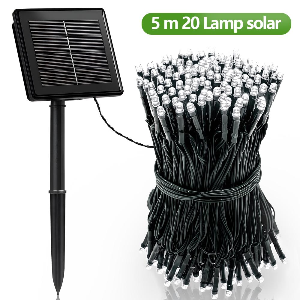 Led Solar String Lights 7m 5m RGB Warm White Solar Fairy String Lights Waterproof Garden Patio Wedding Party Decoration