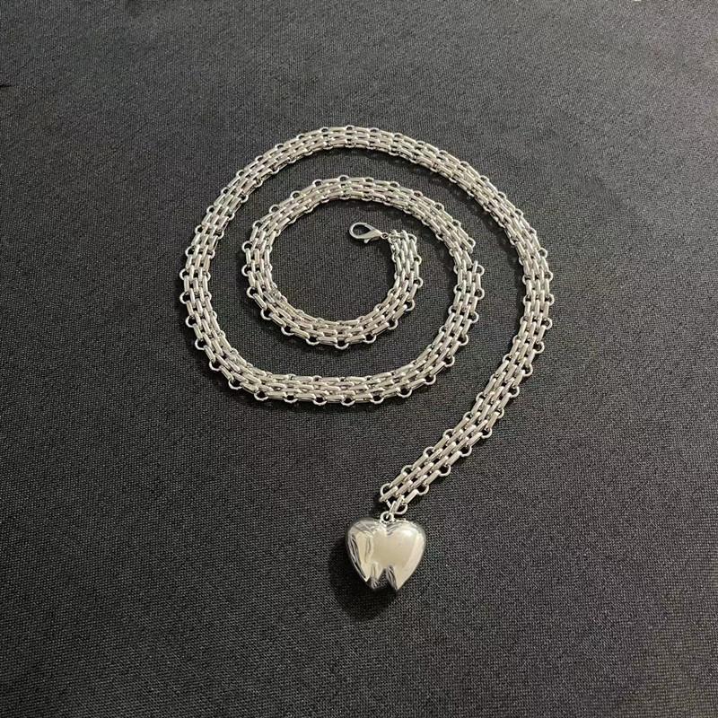 Модная металлическая цепочка, персонализированный кулон в виде сердца, поясная цепочка, преувеличенный составной ремень-аксессуар, женское украшение для талии