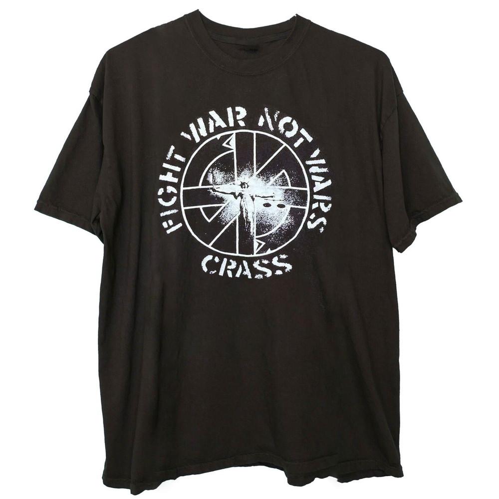 Crass Band Fight War Not Wars Черная футболка Хлопок Взрослая футболка S-5XL WA378 Унисекс футболка