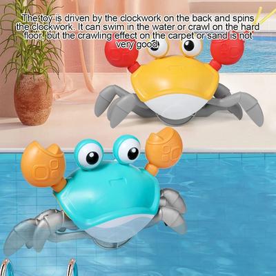 Детская ванночка для игр с водой, игрушка-краб, заводной портативный пляжный детский аксессуар для душа, ребенок тянет за веревочку, чтобы научиться ходить