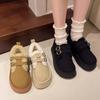 Fashion Loafers Fur Women Round Toe Casual Female Sneakers Flat Shoes Clogs Platform New Dress Creepers Winter Basic Ankle Plush Solid