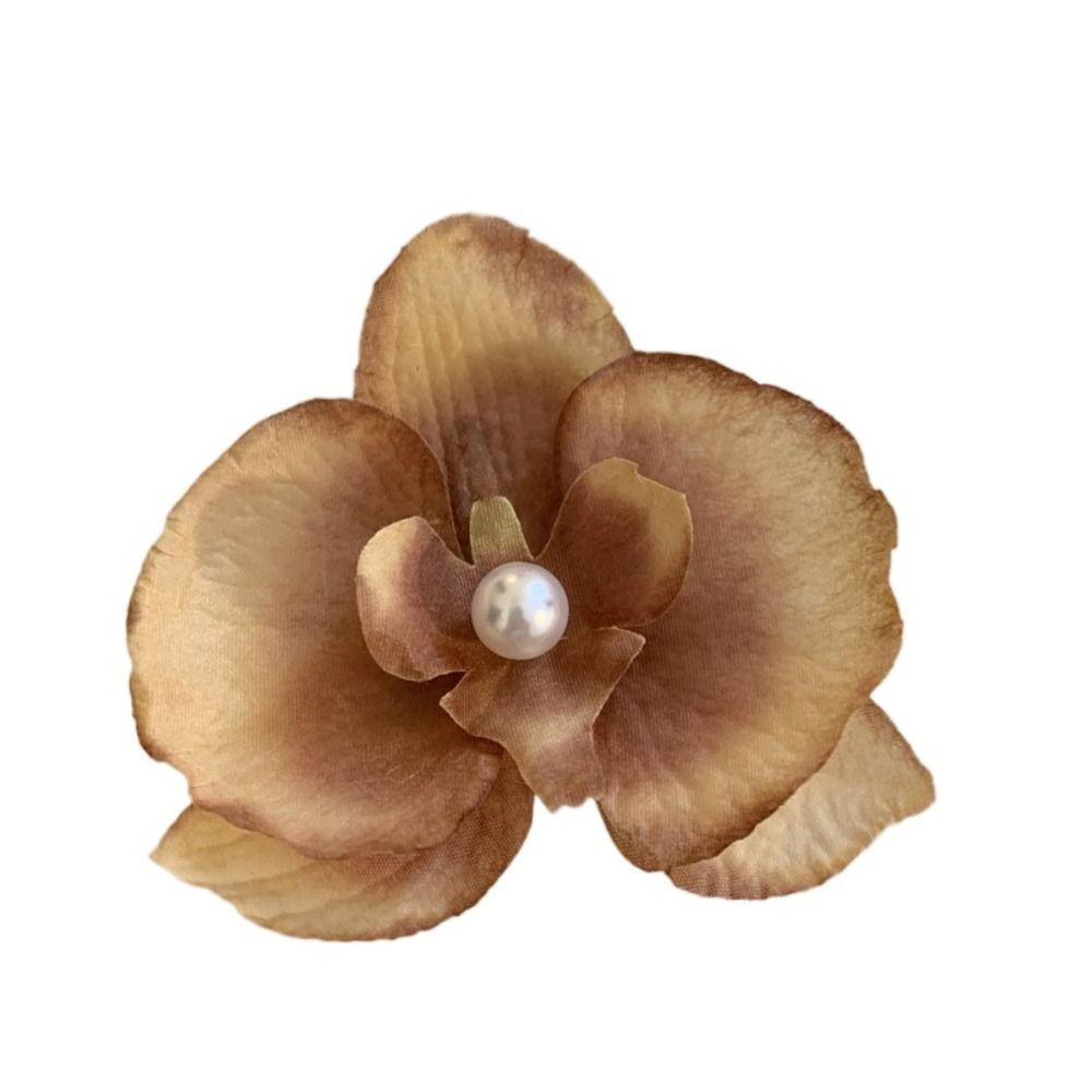 Cloth Butterfly Flower Hair Clip Butterfly Orchid Girl Hair Clip Orchid Flower Hairpin Party