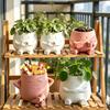 Stylish Design Plant Pot 3D Printed Flowerpot Novelty Desktop Decoration  Indoor Use