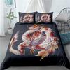 Red Dragon King Queen Duvet Cover Western Mythical Animals Bedding Set For Kids Teens Adults Magical Creature 2/3Pcs Quilt Cover
