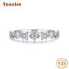 Tancise Classic стерлингового серебра 925 пробы кольцо с цирконом женские ювелирные изделия свадебное обещание вечерние подарок