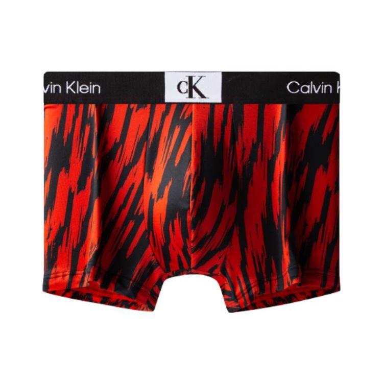 Calvin Klein CK96 Series Logo Embroidered Print Boxer Shorts Men Bottoms Crimson NB3406-641