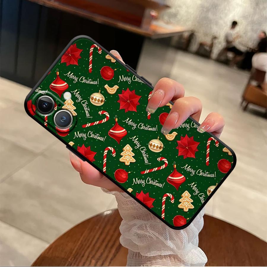 Cool Christmas Tree Design Fashion Case for iPhone 13 12 11 17 Pro Max XS Max 7 8 15 16 14 Plus 17Air XR Black Soft Phone Cover