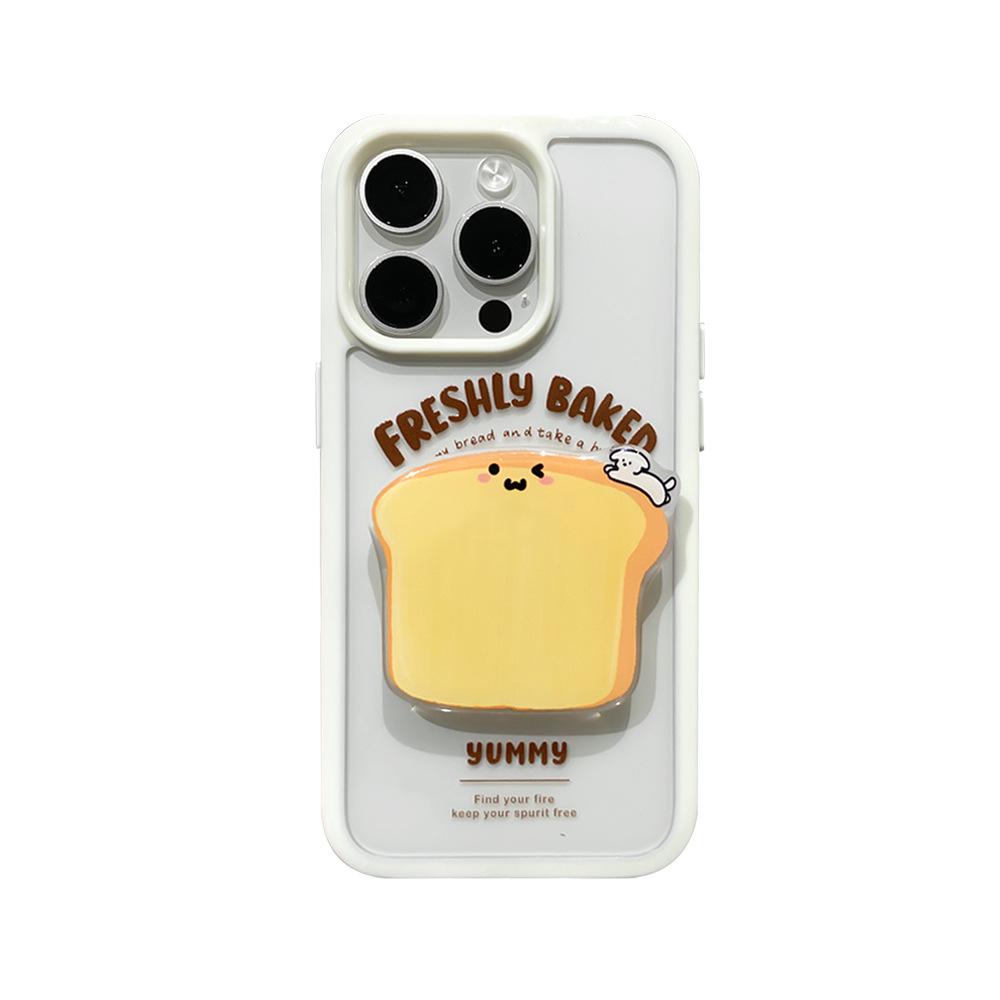 Transparent Protective Case for iPhone 14 - Apple 16/17 Promax Toast Stand Edition