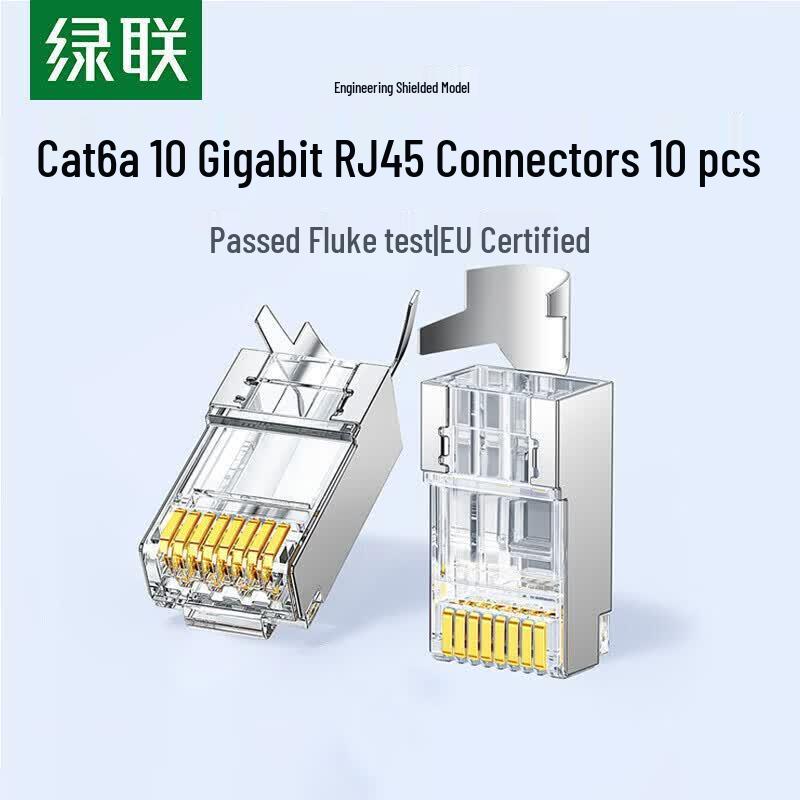 Ugreen Экранированные RJ45 коннекторы Cat6A (10-Pack)
