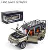 Масштаб 1/24 Land Rover Defender SUV, металлический литой под давлением игрушечный автомобиль из сплава, модель автомобиля со звуком и светом для мальчиков, детей, подарок, транспортные средства, коллекция хобби