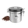 Storage Canister Stainless Steel Premium Coffeeware Coffee Container with Co2 Valve Airtight Lid Preserves Freshness For Coffee Beans