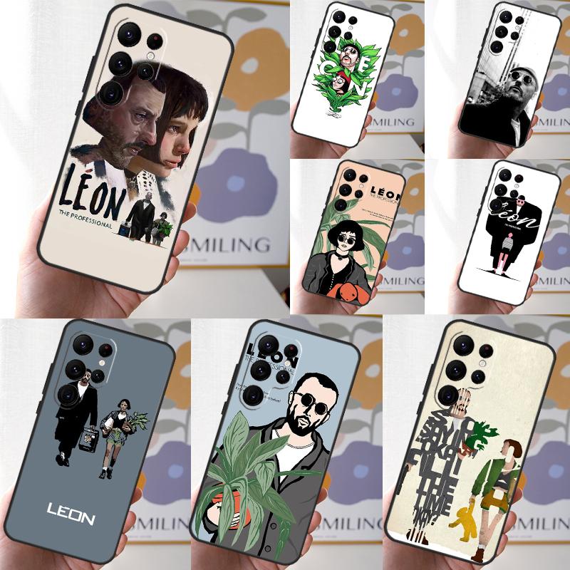 Leon The Professional Case For Samsung Galaxy S24 S23 Ultra S22 Note 20 Note 10 Plus S8 S9 S10 S21 S20 FE Cover