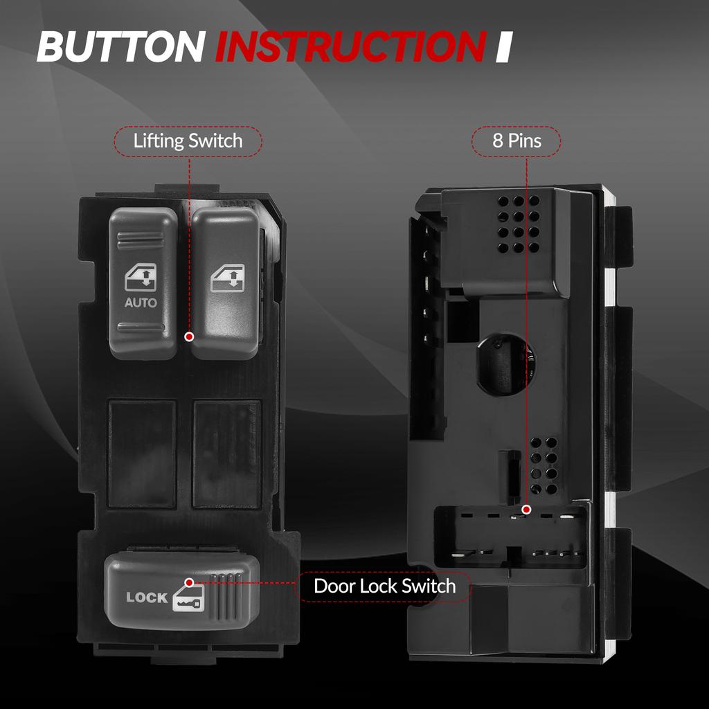 Выключатель блокировки стеклоподъемника двери автомобиля со стороны водителя для GMC C2500 C3500 Jimmy K1500 K2500 Yukon S15 1995 1996 1997 1998 1999 2000