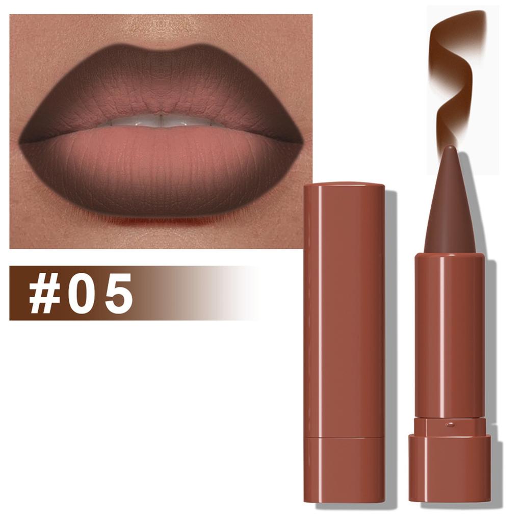 Waterproof Lip Liner Pencil & Matte Lipstick Combo, Smudge-Proof Gradient Color, Rich Pigment for Women's Daily, Party or Special Occasion Makeup
