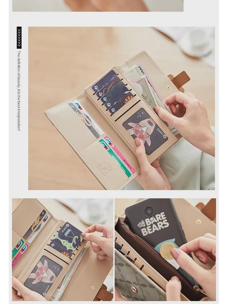 Preeti Women's Large Capacity Japanese & Korean Style Wallet - Fits Mobile Phone