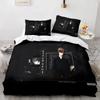 Комплект постельного белья Death Note Single Twin Full Queen King Size Bed Set Adult Kids Bedroom Duvet cover Sets 3D Print Anime Death Note A