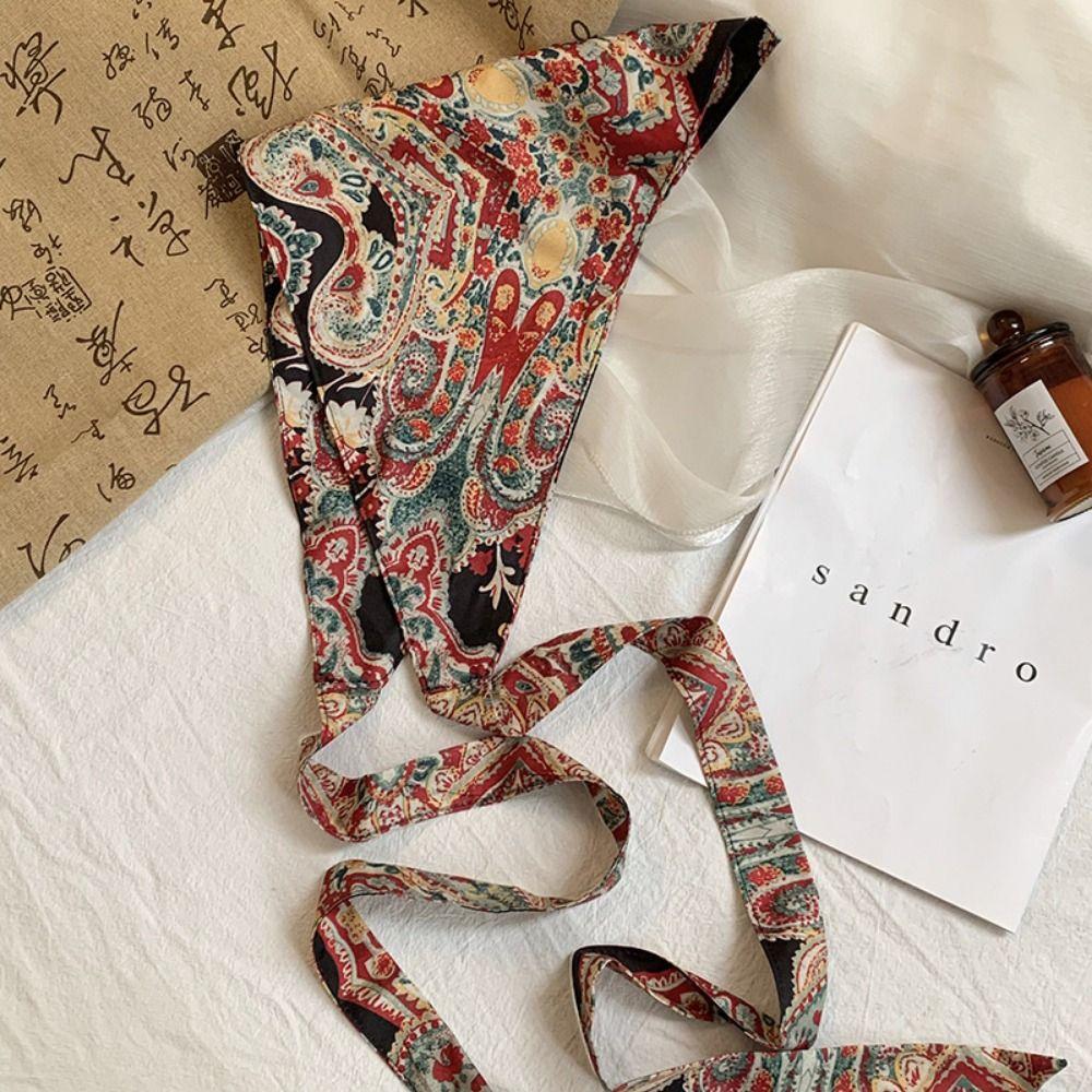 Multicolor Triangular Scarf Multi-functional Belt Stylish Waist Decoration  Women