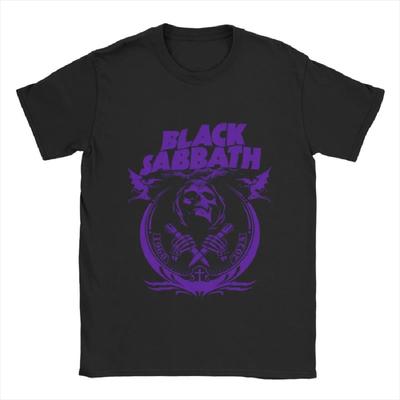 2025 Лето Новая Мужская Футболка Black Sabbaths Футболки с Рок-Музыкой Хиппи Y2k Летние Футболки Классический Дизайн Хлопковая Одежда Подарок