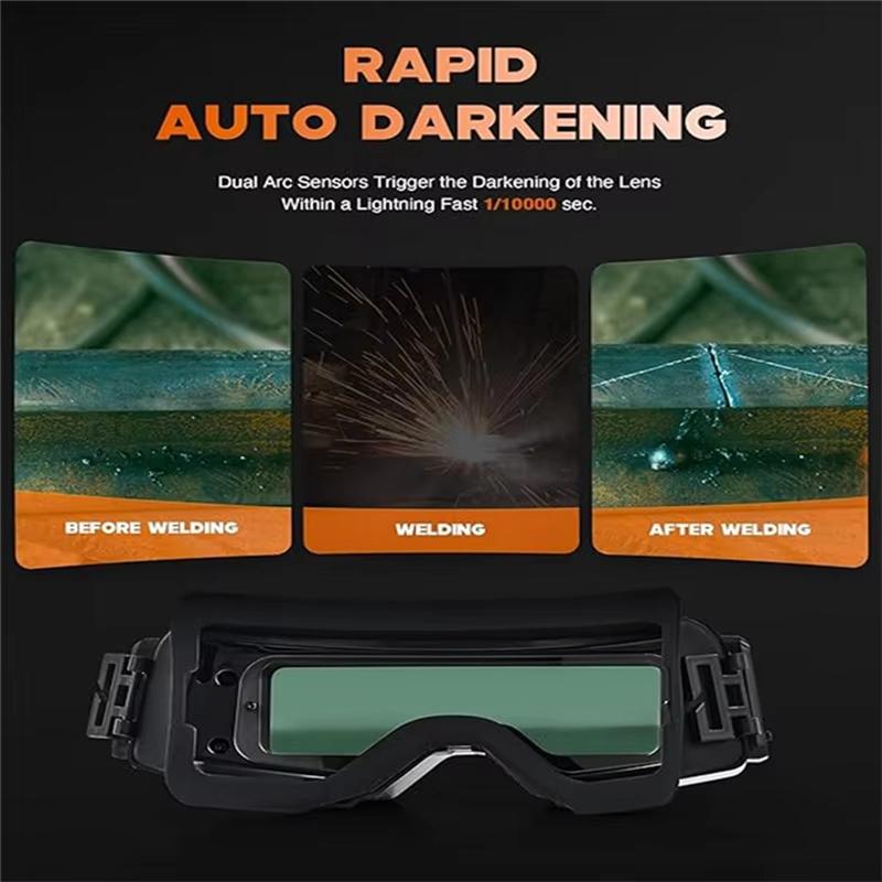 Fresh New True Color Auto-Dimming Welding Head Goggles,4/5-9/9-13, Suitable For TIG MIG ARC Plasma Cutting Grinding