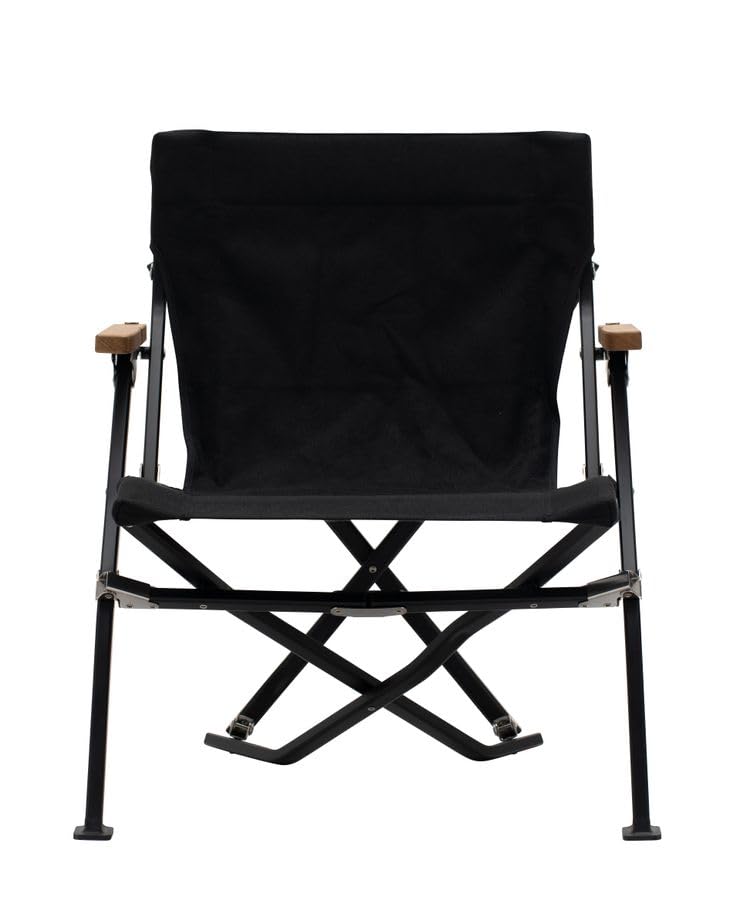Snow Peak Low Chair Short Black Low Chair Deck Chair Compact Calm Color LV-093-AZ