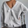 French Sweet Bow Loose Long Sleeve Sweater Fashion Niche Knitwear Women's Clothing