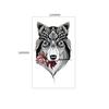 Animal Tattoo Sticker Tiger Head Wolf Head Geometric Shape Wind Set Water Transfer Flower Arm Sticker