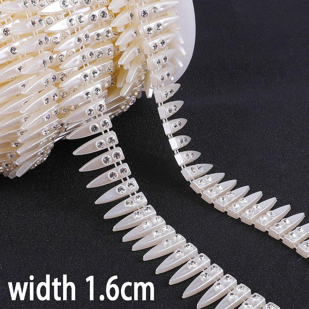 1 метр ABS имитация жемчуга циркон бусины цепи для DIY свадебные украшения ремесло аксессуары