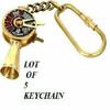 Vintage Brass Telegraph Key Ring Lot of 5 Unit Key Chain X-Mas Gift Key Ring