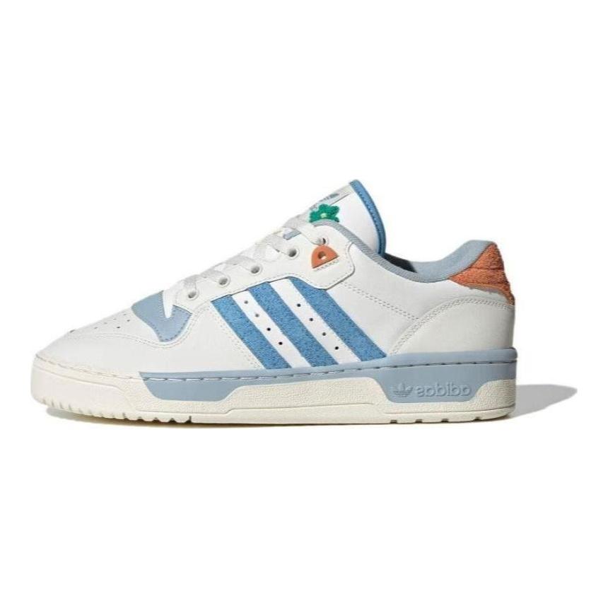 adidas Оригинальные женские кроссовки Originals Rivalry Low белые с голубым IG3066